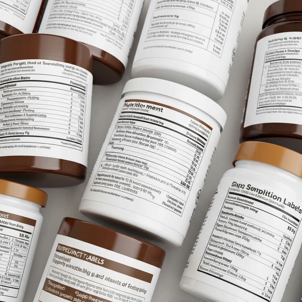 Gros plan sur les étiquettes de produits avec informations nutritionnelles